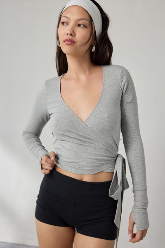 Out From Under Bec Ballet Wrap Top