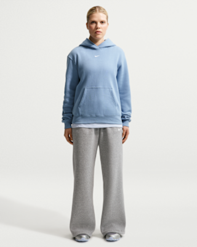 Nike Studio Fleece Mid-Rise Wide-Leg Pants