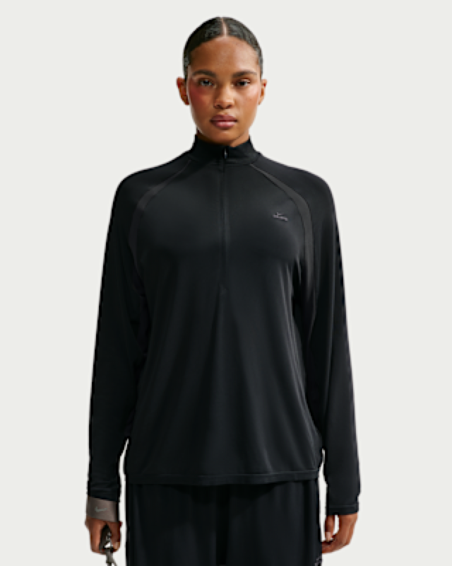 NikeSKIMS Stretch Knit Half-Zip Long-Sleeve Top