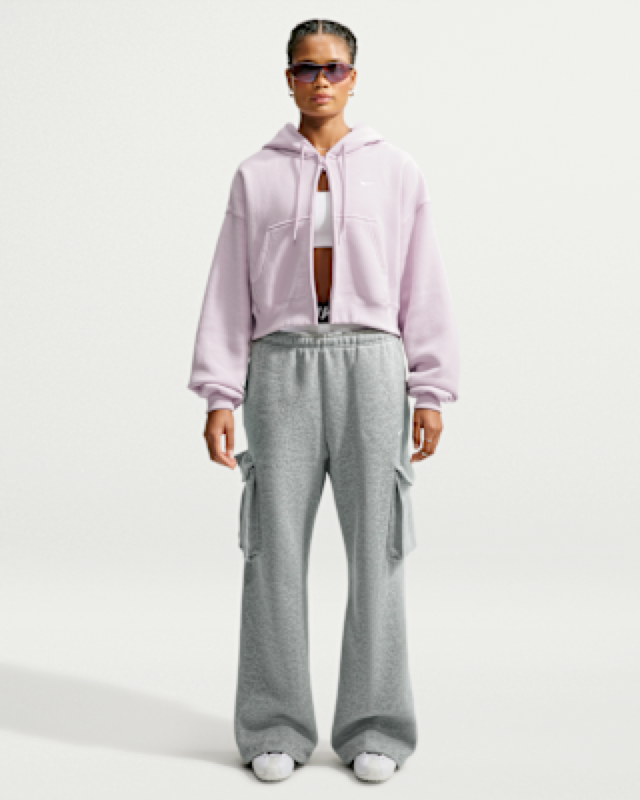 Nike Studio Fleece Oversized High-Rise Cargo Pants
