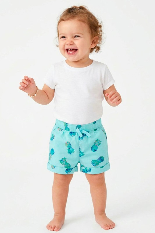 Pineapple Party Woven Cuff Short