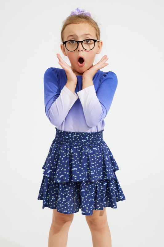 Ditsy Tiered Skirt
