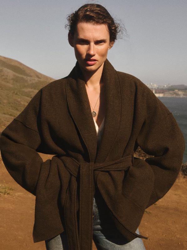 Felted Wool Wrap Coat