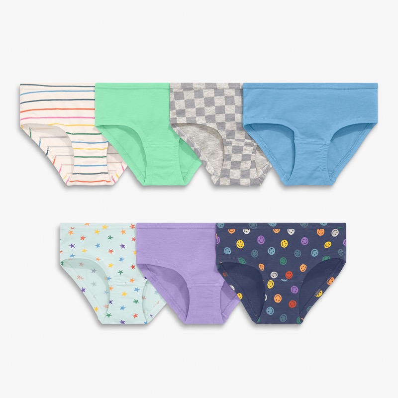Kids bikini 7-pack in fall mix