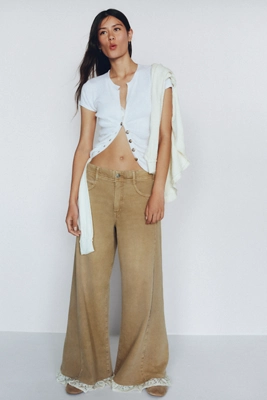 Pilcro Adi Mid-Rise Relaxed Wide-Leg Jeans