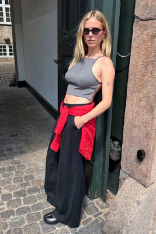 Avery Wide-Leg Pleated Trousers by Maeve