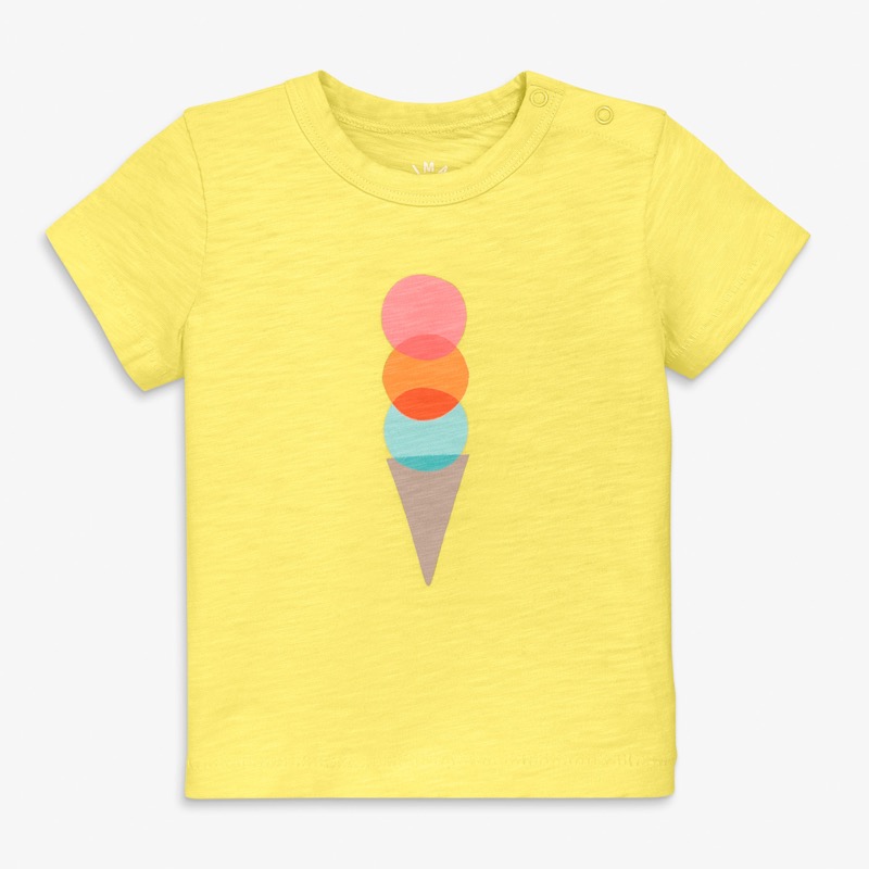 Clearance baby rainbow scoops tee