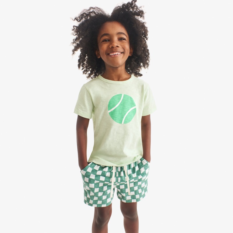 Clearance kids park short in check