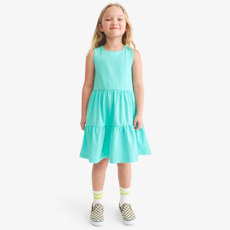 Clearance kids cross-back tiered tank dress