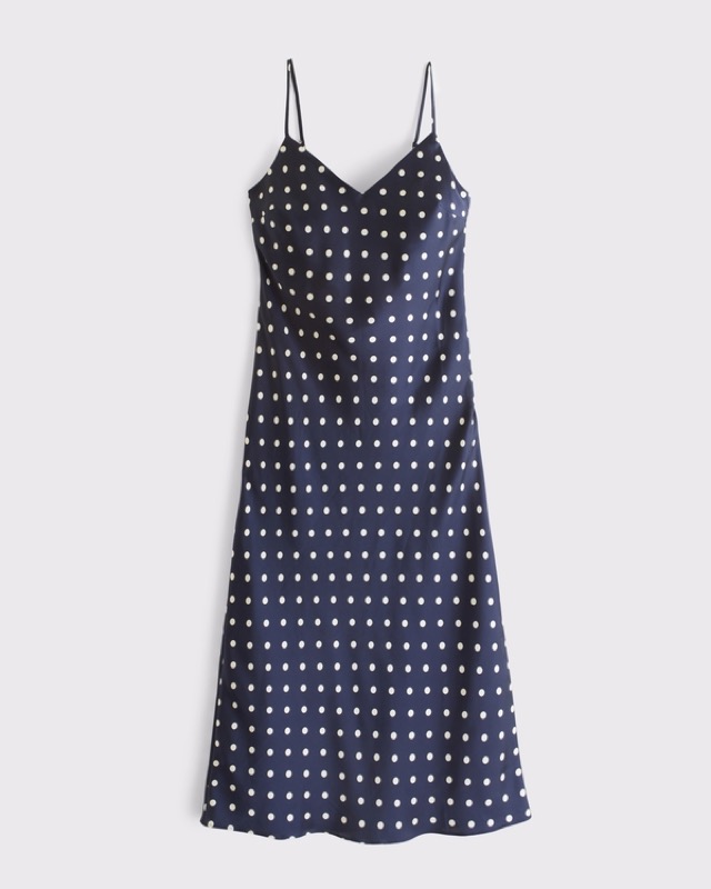 Bra-Free Satin Slip Midi Dress