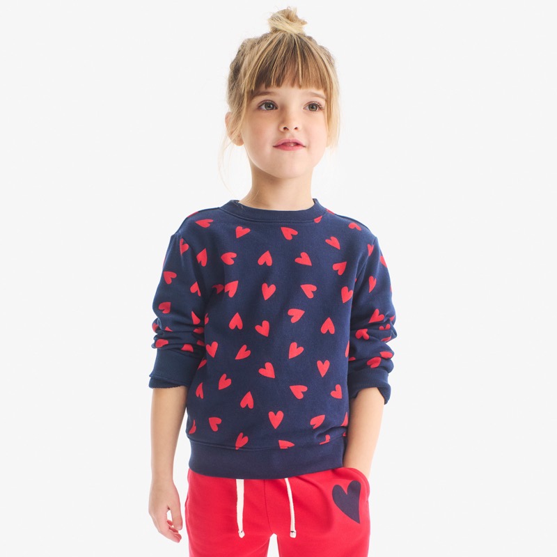 Clearance kids sweatshirt in confetti hearts