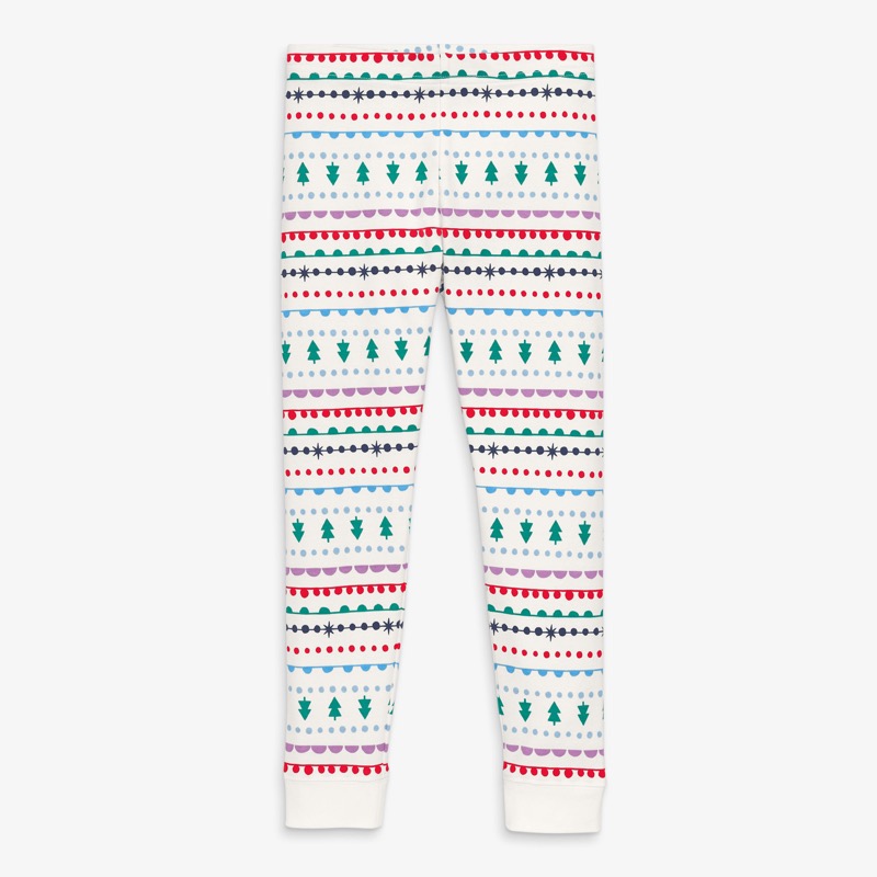 Clearance kids organic PJ pant in merry ribbons