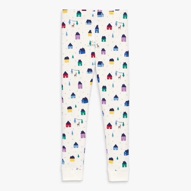 Clearance kids organic PJ pant in rainbow village