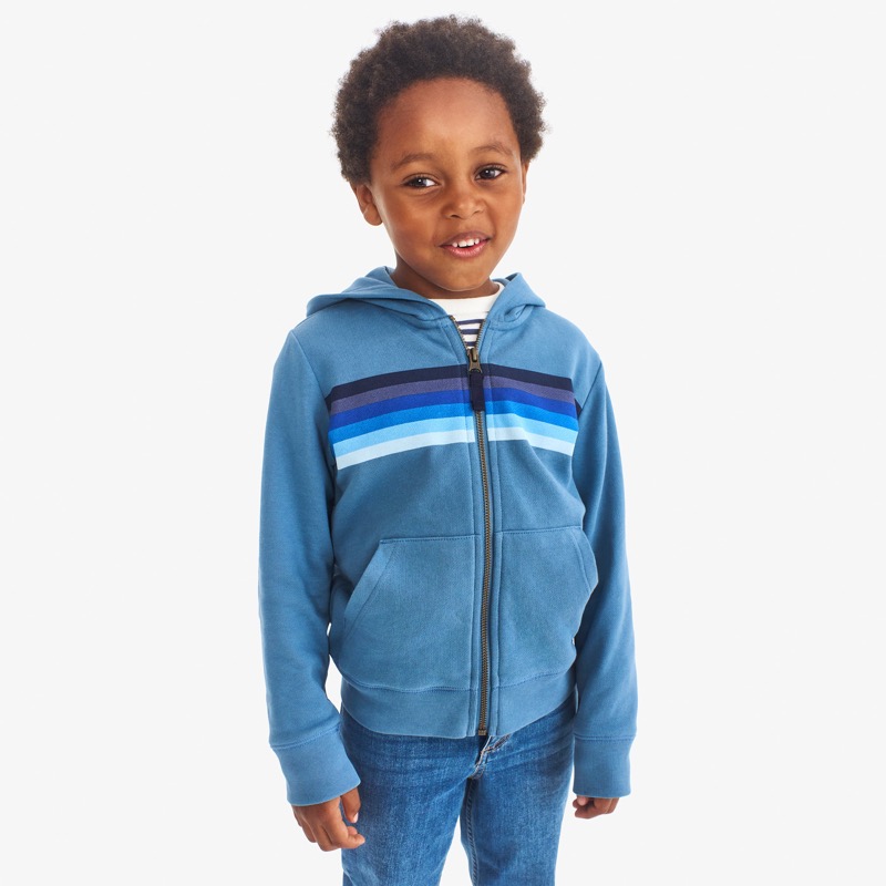 Clearance kids rainbow banner zip hoodie
