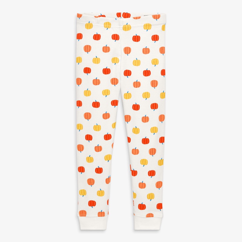Clearance kids organic pj pant in candy pumpkins
