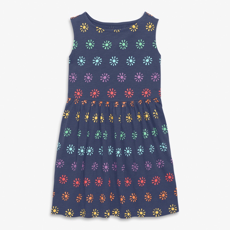 Clearance kids recess dress in rainbow cutout suns
