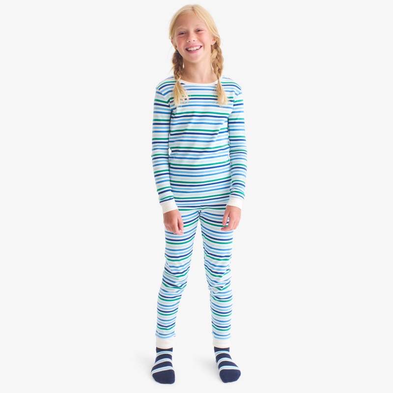 Clearance kids organic PJ pant in cool stripes