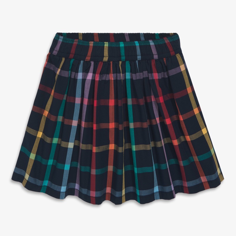 Clearance kids rainbow plaid skirt
