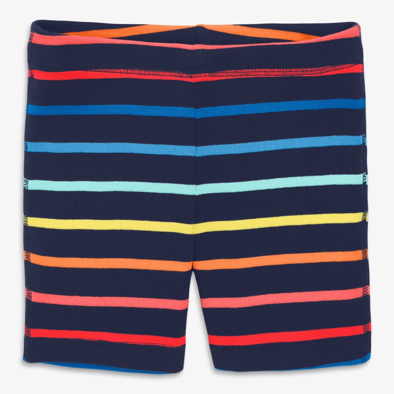 Clearance kids organic pj short in sunrise rainbow stripe