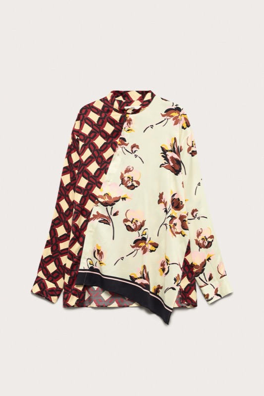 Limited Edition Mixed Print Oversized Shirt