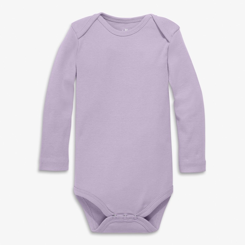 Clearance organic long sleeve babysuit in seasonal colors