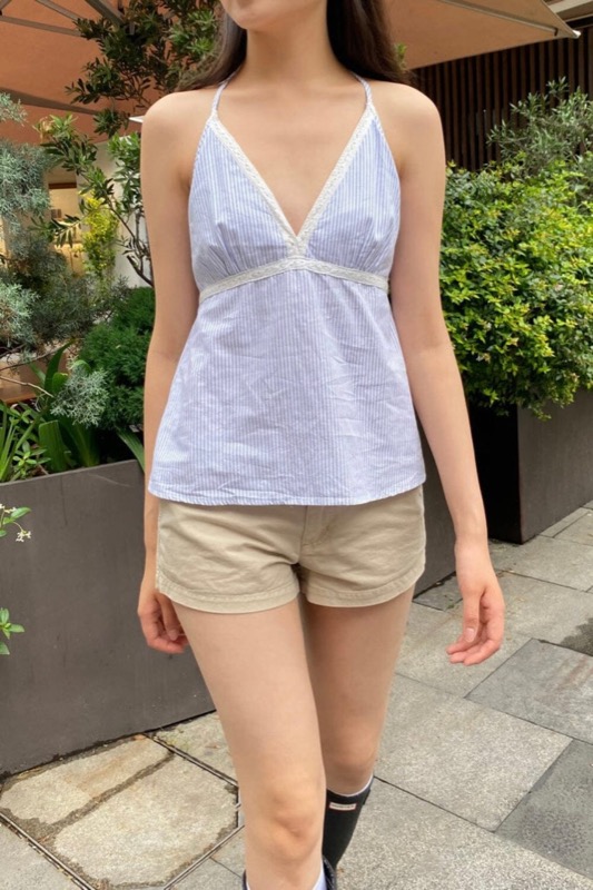 Edith Striped Halter Top