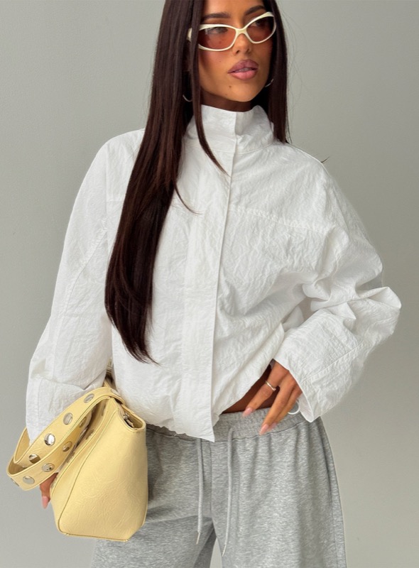 Shoreline Windbreaker Jacket White
