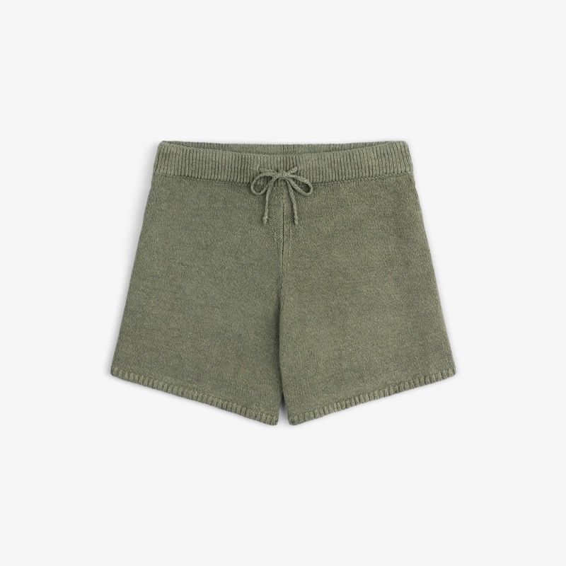 Linen Knit Drawstring Short