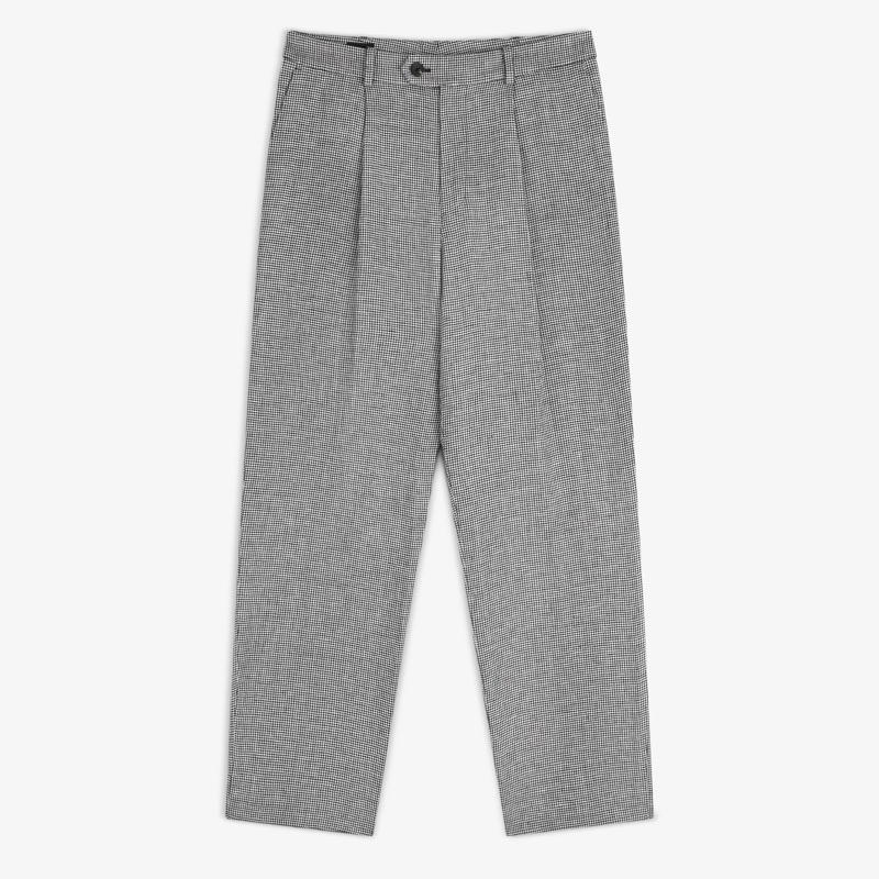 Houndstooth Pleated Trouser