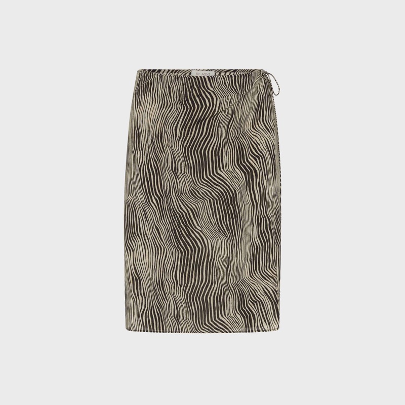 St. Agni Savannah Silk Wrap Skirt