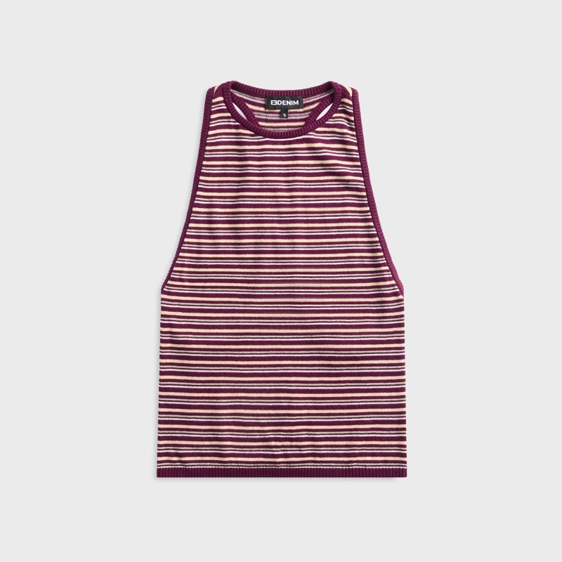 EB Denim Romy Knit Racer Tank Top