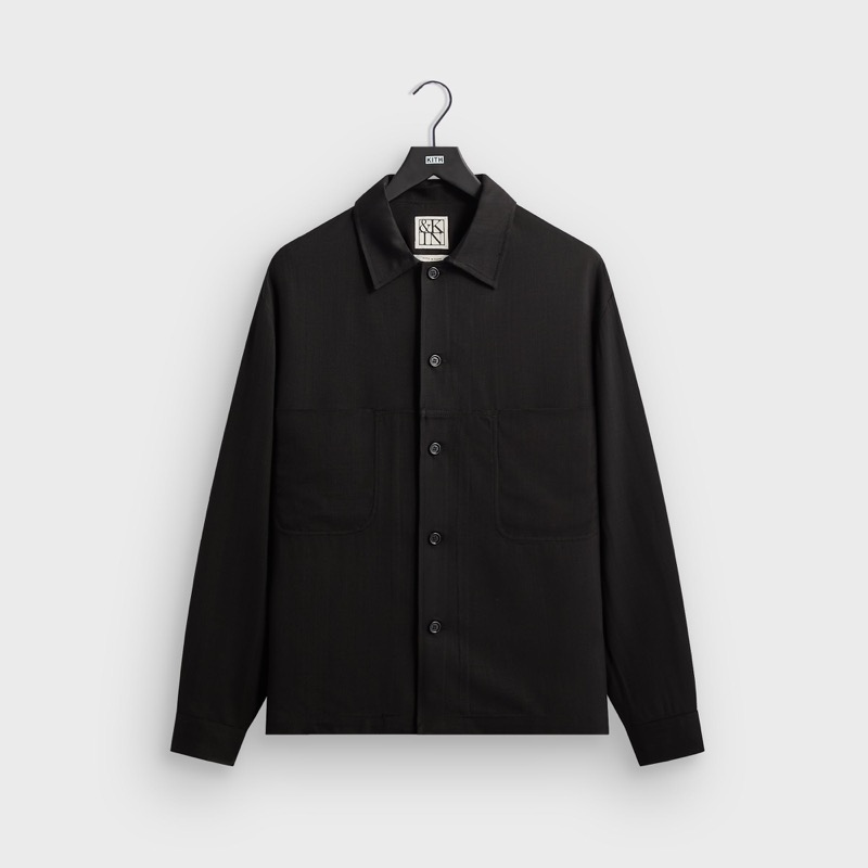 &Kin Textured Viscose Ace Buttondown
