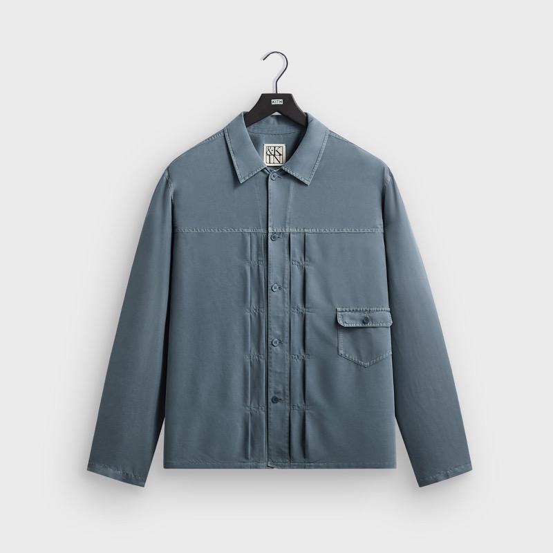 &Kin Garment Dyed Silk Collared Yardley Shirt