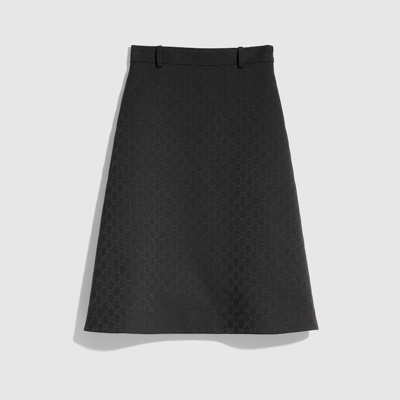 GG Cotton Blend Midi Skirt