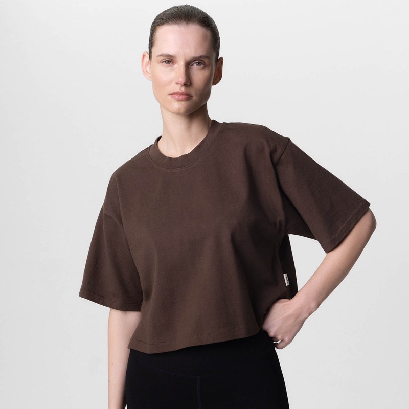 Organic Structured Cotton Cropped Tee