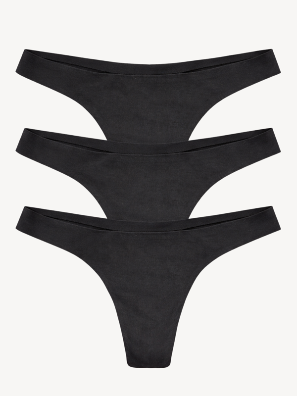 100% organic cotton seamless thong