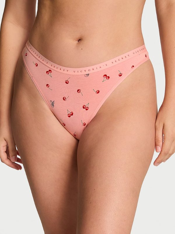 Victoria's Secret Stretch Cotton High-Leg Scoop Thong Panty