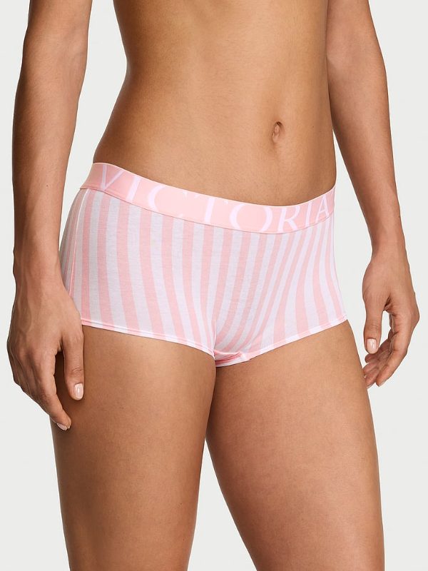 Cotton Exploded Logo Cotton Boyshort Panty