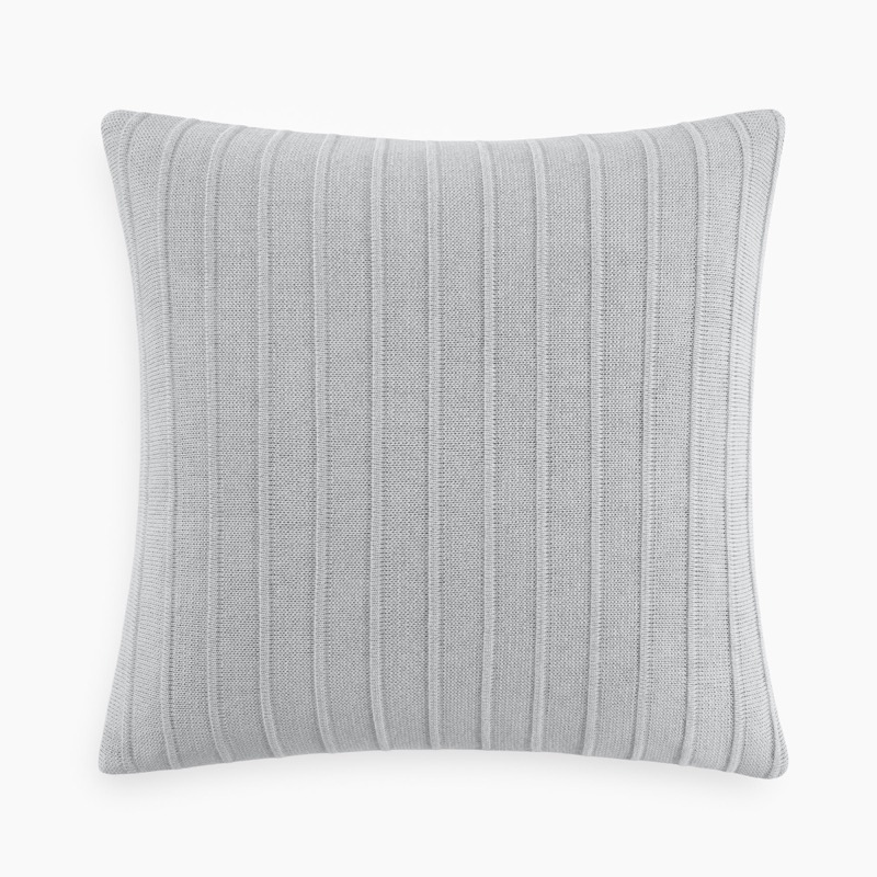 Organic Cotton Ribbed Knit Pillow Cover