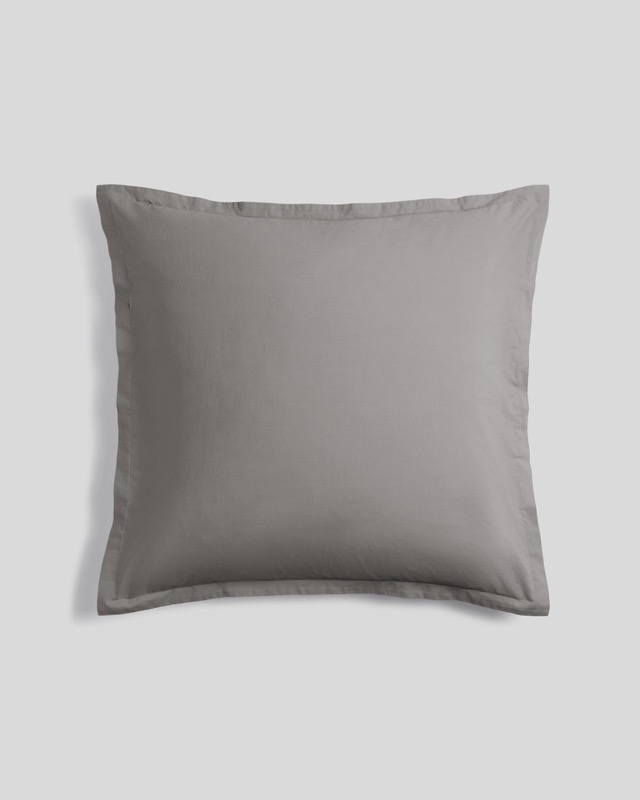 Percale Euro Sham (Pebble)
