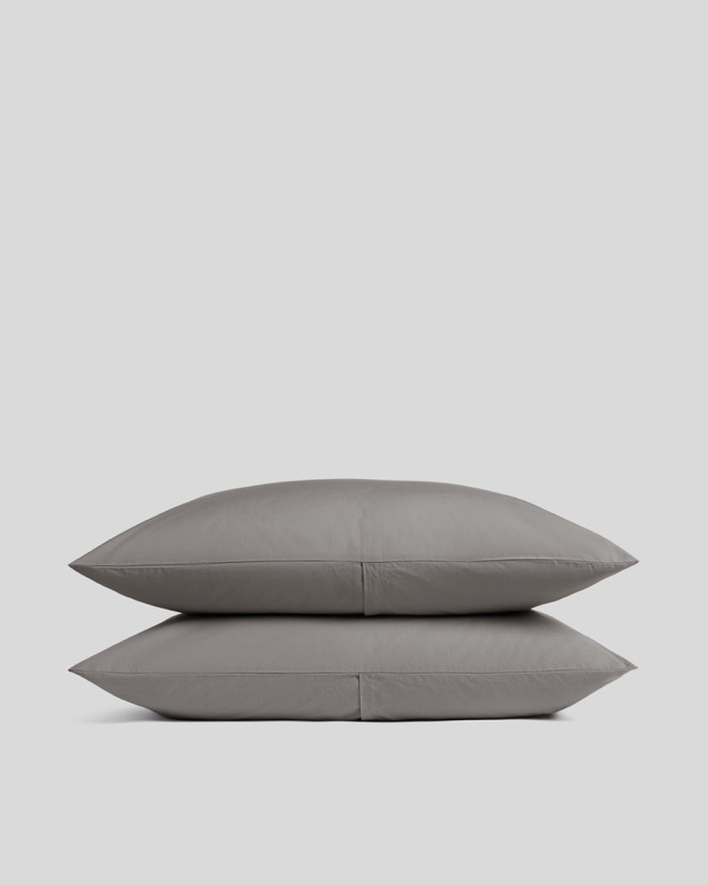 Percale Pillowcase Set (Pebble)