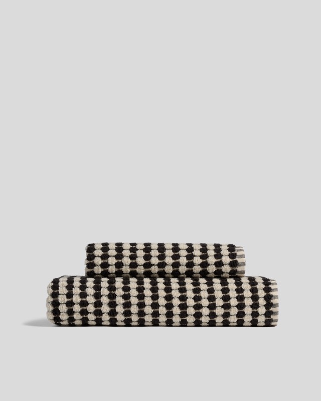 Organic Cotton Mosaic Towels (Natural and Onyx)