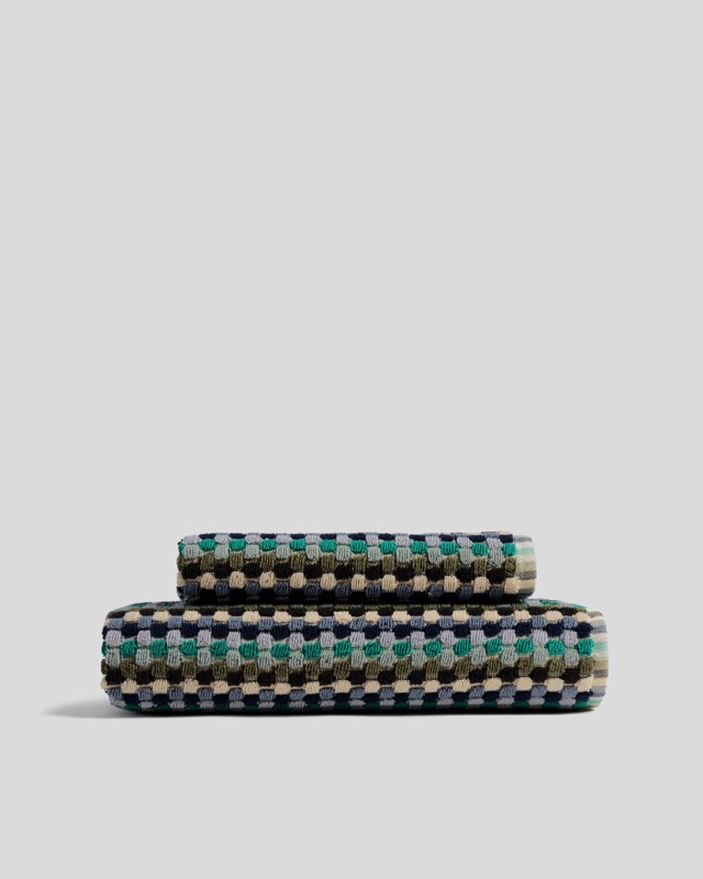 Organic Cotton Mosaic Towels (Sea)