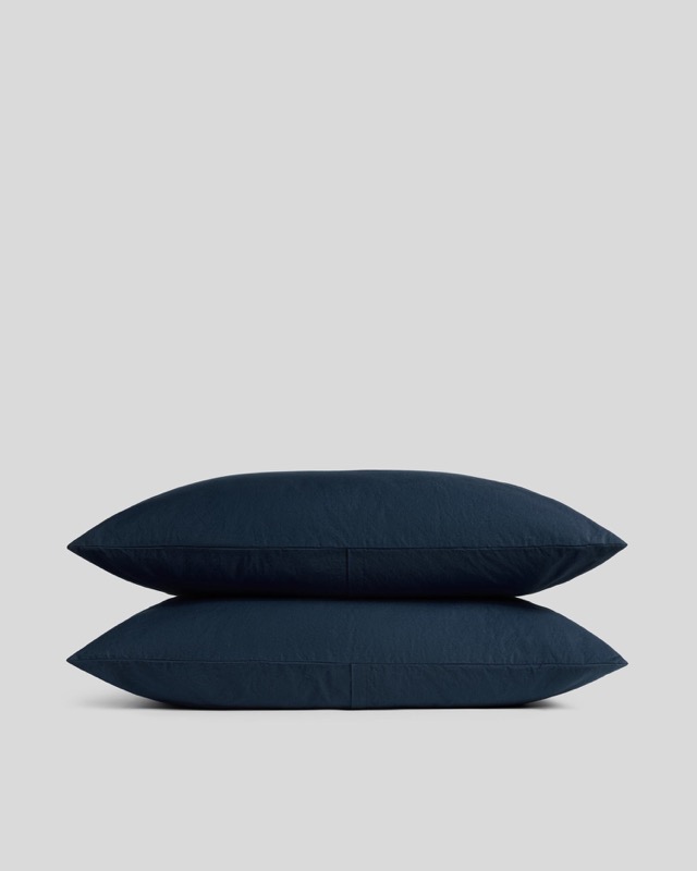 Percale Pillowcase Set (Ink)