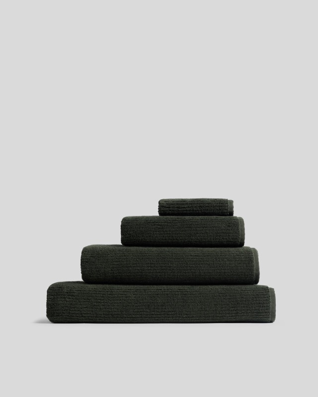 Soft Rib Towels (Evergreen)