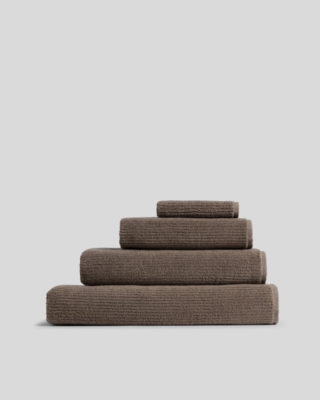 Soft Rib Towels (Warm Grey)