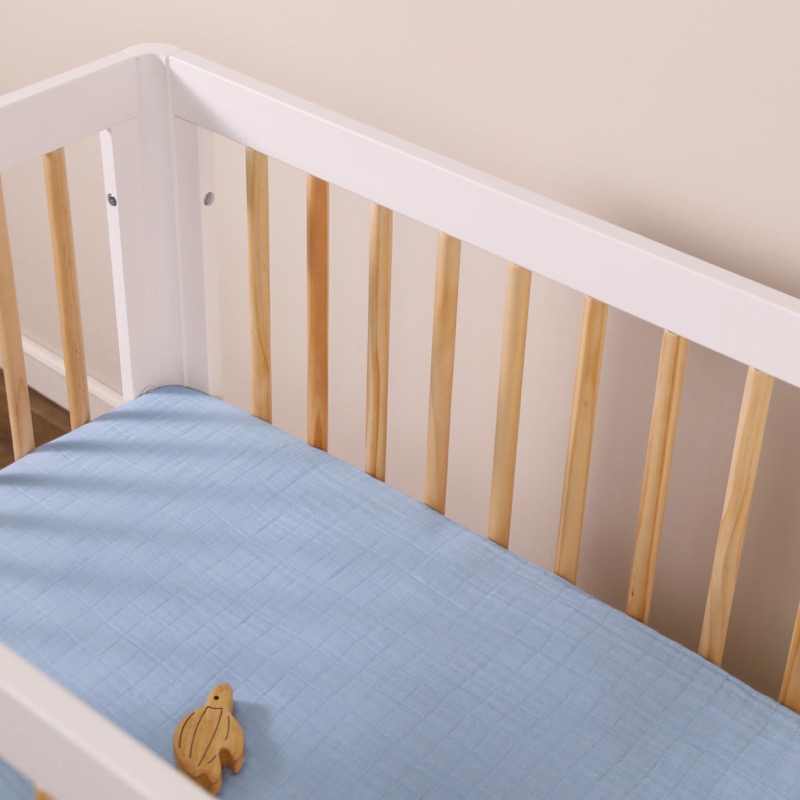Babyletto Mini Crib Sheet in GOTS Certified Organic Muslin Cotton